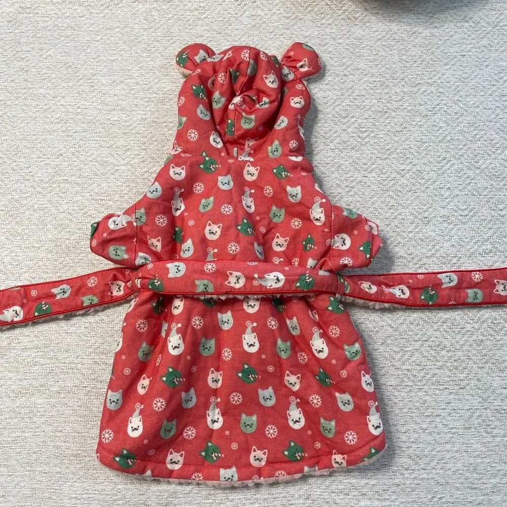Cat S Christmas Holiday Sherpa Lined Robe Sweater